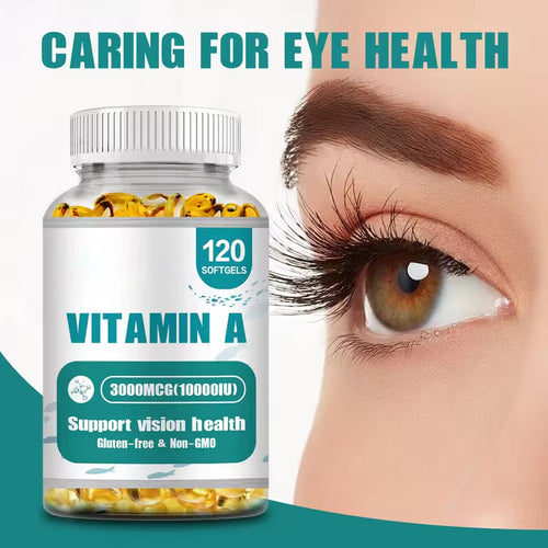 Vitamin A - Supports Vision and Cell Health, Boosts Immunity, Brightens Skin, Antioxidant Activity Supplement - 120 Capsules