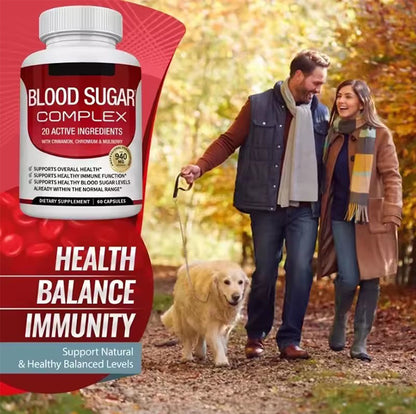 Vitamin C, Vitamin E Supplement, Blood Sugar Complex, Supports Heart Health, Overall Health and Immune System, 60 Capsules