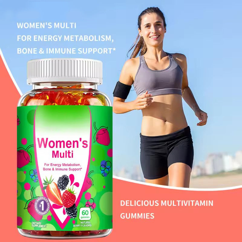 Women's Multivitamin Gummies - Energy, Mood, Hair Care, Skin Care, Support Energy Metabolism, Bone and Immune Health