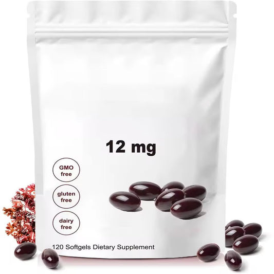 Astaxanthin 12mg, 120 Softgels, Triple Strength Premium Antioxidant Supplements, Support Eye, Skin, Joint & Immune System Health