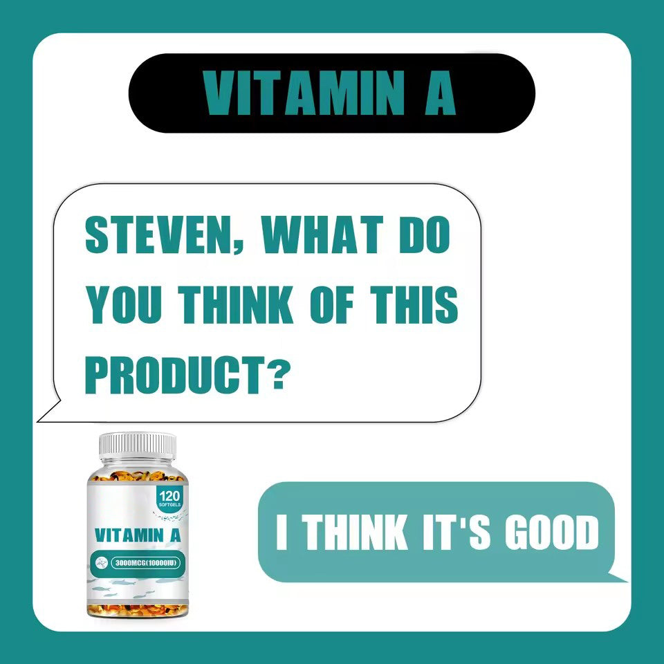 Vitamin A - Supports Vision and Cell Health, Boosts Immunity, Brightens Skin, Antioxidant Activity Supplement - 120 Capsules