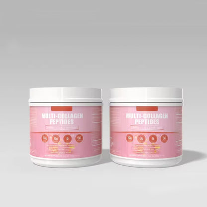 Multi Collagen Peptides Powder with Biotin, Hyaluronic Acid, , Vitamin C for Healthy Hair, Skin, Nails, Joint, 1.1LB