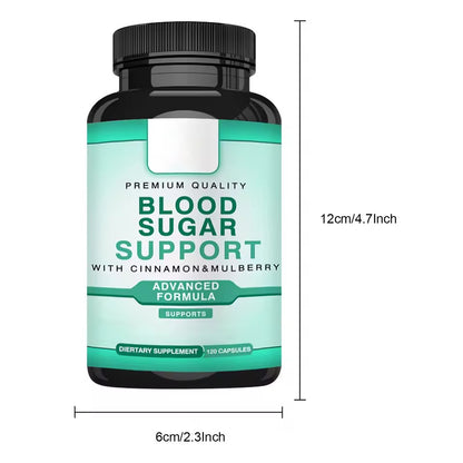 Blood Sugar Support - with Vitamin C, Gymnema Sylvestre, Alpha Lipoic Acid, Cinnamon, Cayenne - 120 Capsules
