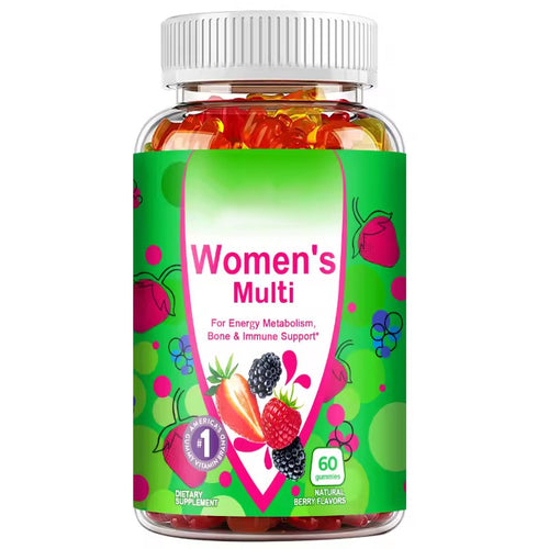 Women's Multivitamin Gummies - Energy, Mood, Hair Care, Skin Care, Support Energy Metabolism, Bone and Immune Health