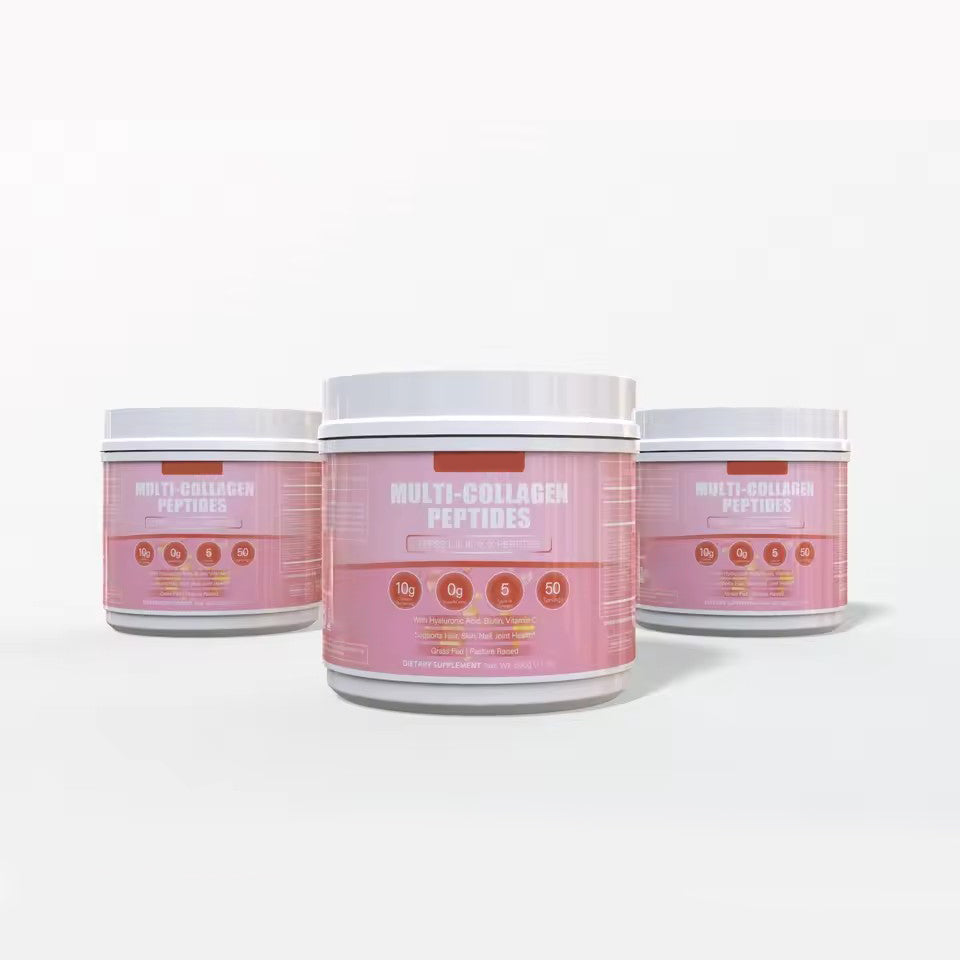 Multi Collagen Peptides Powder with Biotin, Hyaluronic Acid, , Vitamin C for Healthy Hair, Skin, Nails, Joint, 1.1LB