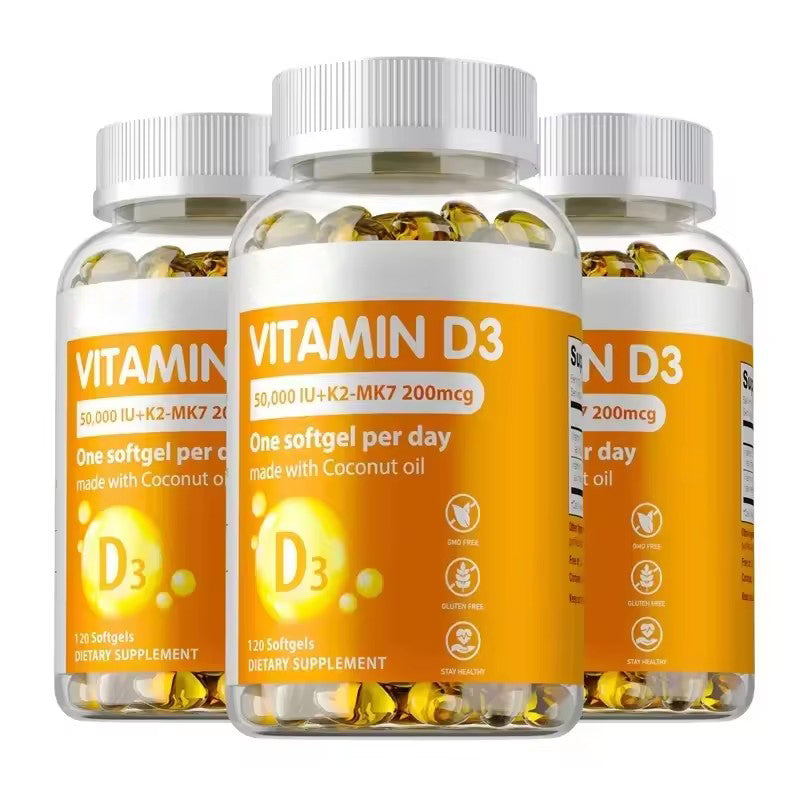 Vitamin D3+K2 Supplement To Support Joint, Bone and Immune Health Non-GMO Formula Easy-to-swallow Vitamin D & K Complex