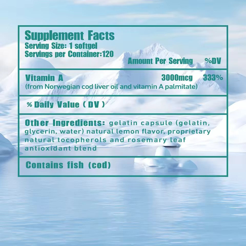 Vitamin A - Supports Vision and Cell Health, Boosts Immunity, Brightens Skin, Antioxidant Activity Supplement - 120 Capsules