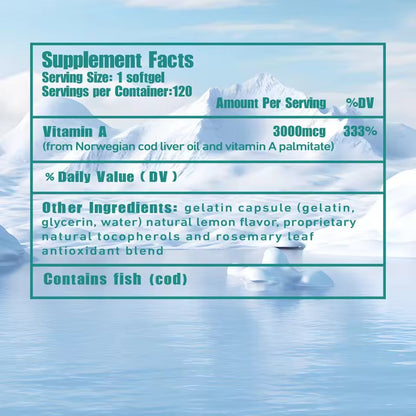 Vitamin A - Supports Vision and Cell Health, Boosts Immunity, Brightens Skin, Antioxidant Activity Supplement - 120 Capsules
